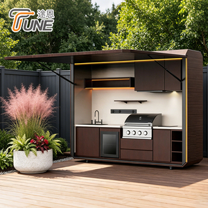 Estación de Cocina para Exteriores con Parrilla Integrada y Gabinetes Resistentes a la Intemperie para Patio y Jardín - Product Image 2