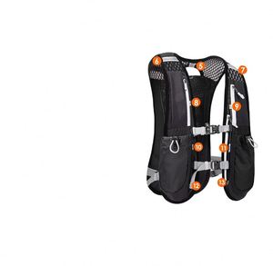 BSCI Factory Running Backpacks Lightweight Hydration Bag Pack Functional Running Vest <b>5L</b> - Product Image 2