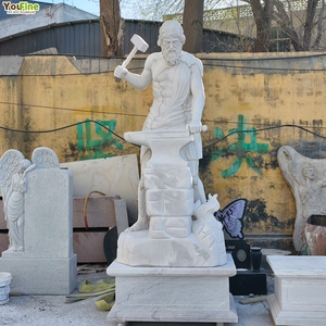 Estatua de Héfesto en Mármol, Dios Griego del Fuego, Escultura para Decoración de Jardín Exterior, Mármol Natural Tallado a Mano - Product Image 2