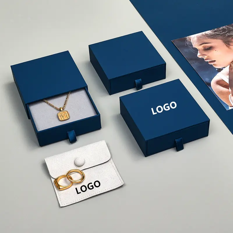 Logotipo personalizado Deslizante Gaveta Papel Jóias Gift Box Mini Pequeno GIft Box