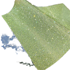 Hoja de diamantes de imitación de taladro completo 3D autoadhesiva, diamantes de imitación sueltos con respaldo, Red de pegamento de malla de cristal Flash para coche DIY - Product Image 1