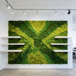 Art mural en mousse préservée sur mesure, fait main, écologique, panneau de mousse naturelle <span class=keywords><strong>pour</strong></span> la réception de bureau, le hall d'hôtel, décoration murale en mousse - Product Image 3