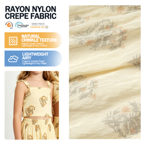 Versatile Print Rayon Nylon Crepe <b>Shirt</b> Tulle Spandex Woven Blend Rayon Nylon Fabric For Garment - Product Image 1