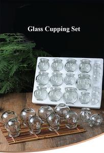 Ensemble de ventouses en verre sans feu en gros B2B pour les marques mondiales de bien-être, étiquette privée OK, 12 ventouses/ensemble, antirhumatismal, amincissant - Product Image 3