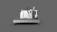 Robot cobot de soudage DONSIN, bras robotique à six axes avec commande PLC et alimentation en fil de métal, performances de soudage au laser stables