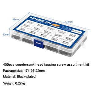450 adet M2.3 M2.6 M3 düz kafa Phillips karbon çelik kendinden dokunarak vida seti siyah oksit kaplama bilgisayar dizüstü kullanım için metrik - Product Image 3