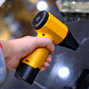 Mini souffleur d'air sans fil jaune et noir, alimenté par batterie, rechargeable par USB, pour le lavage de voiture et l'élimination de la poussière - Product Image 3