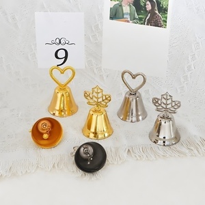 ที่ใส่ป้ายชื่อโต๊ะรูประฆังสีเงินสีทอง สำหรับหมายเลขโต๊ะ เมนูร้านอาหาร งานแต่งงาน งานอีเว้นท์ งานปาร์ตี้ ของตกแต่ง - Product Image 2