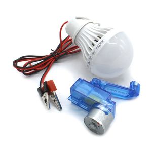 OKYN-G5464 DIY Hand Crank Generator Kit <b>Large</b> <b>Light</b> <b>Bulb</b> Science Project STEM Educational Toy for Kids Physics Learning - Product Image 1