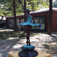Ornement rétro, sculpture de danseuse de ballet en bronze coulé sur mesure, statue en bronze