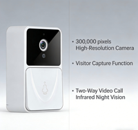 Smart WiFi Video with Night Vision 365-day Ultra-long Battery Life and Home Security System Doorbell