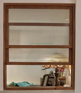 Finestre scorrevoli in lega di alluminio a ghigliottina singola, stile americano moderno, a doppio vetro Low-<span class=keywords><strong>E</strong></span>, con zanzariera in acciaio inossidabile per villa - Product Image 5