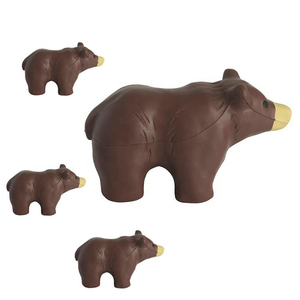 Jouet sensoriel à presser en PU haute résilience, ours brun mignon, pour enfants de 3 à 6 ans, vente directe d'usine, indépendant - Product Image 1