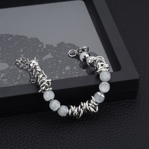 Hot Selling Popular Design Handmade <b>Beaded</b> <b>Bracelet</b> Titanium Steel Light Luxury Unisex's <b>Bracelets</b> Fashion Jewelry Wholesale - Product Image 4