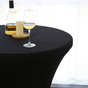 Nappe en Spandex Tissé de Haute Qualité Couleur Unie Extensible Personnalisable Lavable pour Hôtels Banquets Mariages - Product Image 6