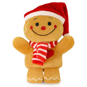Adorable Peluche de Hombre de Jengibre de 8 Pulgadas, Lindo Peluche de <span class=keywords><strong>Galleta</strong></span> <span class=keywords><strong>Navideña</strong></span> para Niños, Llavero de Peluche de Hombre de Jengibre - Product Image 1
