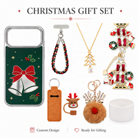 Coque de téléphone antichoc miroir électroplaqué argent de haute qualité pour iPhone, avec sangle, bracelet de montre et collier – Coffret cadeau de Noël