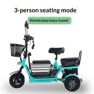 Nouveau vélo électrique pliable deux places, mini, pour adultes (hommes et femmes), parent-enfant, batterie lithium 48V, 20 km/h, moteur sans balais - Product Image 5