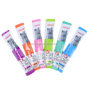 Fabricante OEM ODM, Diseño de Empaque sin Logotipo, Comida Húmeda para Gatos, Sabores a Pollo, Salmón, Atún y Carne de Res, Palitos de Golosinas para Gatos - Product Image 2