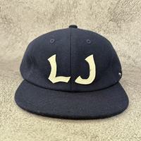 Casquette de baseball à 6 panneaux en mélange de laine (50 %) avec visière plate arrondie, broderie de lettres personnalisée, casquette strapback à visière latérale