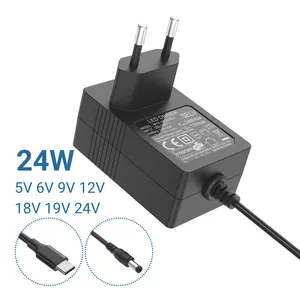 Fonte de energia de 12 volts com carregador de logotipo Universo América 9V 2.66A 24V 1.0A fabricante melhor fonte de luz adaptador de corrente