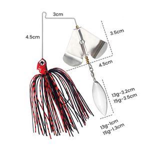 Alta calidad Buzzbait cebo duro Artificial Spinnerbait cuchillas cebos <span class=keywords><strong>de</strong></span> natación aparejos <span class=keywords><strong>de</strong></span> pesca Spinner cebo con hoja <span class=keywords><strong>de</strong></span> sauce - Product Image 5