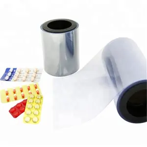 Película médica de PVC rígida de plástico transparente de proveedor de China al por mayor, película de PVC/PVDC/PE para embalaje farmacéutico