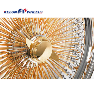 ล้อแม็กซ์ยี่ห้อ KELUN รุ่น f Wire Wheel Center สีทอง ลายซี่ลวดโครเมียม - Product Image 3