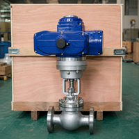 Vanne à soupape électrique à commande de débit de précision avec actionneur motorisé à bride, équipement d'automatisation industrielle OEM 220V/380V PN16-PN40