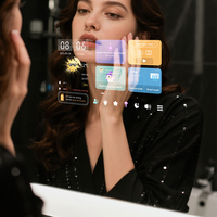 Miroir intelligent haut de gamme avec système Android, haut-parleur Bluetooth, conception anti-buée, Youtube, Netflix, Spotify pour salle de bain de luxe