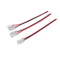 Connecteurs en plastique pour bande LED COB 2 broches YR 5MM 8MM 10MM, boucle en cristal transparente sans soudure, 2700K, lumière chaude douce, vente en gros