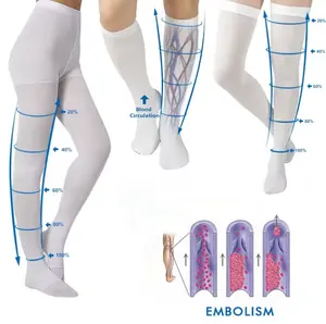 Kaus kaki kompresi medis ujung tertutup kaus kaki tinggi paha anti-emboli kaus kaki stoking antiemboli Medias Anti embolisme