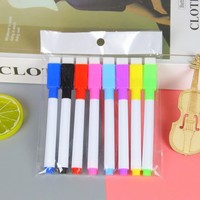 Vente en gros de haute qualité multicolore tableau blanc marqueur stylo écriture propre et lisse avec gomme à sec