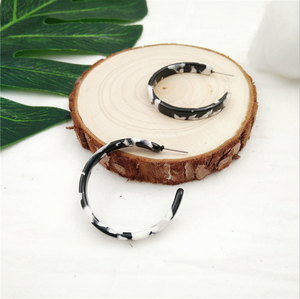 Mode coréenne c goupille de sécurité en forme acétate acrylique boucle d'oreille bijoux pour les femmes - Product Image 6