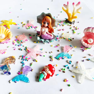 Figurine <span class=keywords><strong>en</strong></span> résine 3D pour enfants, motif sirène, étoile de mer, coquillage, perle, <span class=keywords><strong>à</strong></span> dos plat, breloque de queue, jouet pour pot de <span class=keywords><strong>pâte</strong></span> <span class=keywords><strong>à</strong></span> <span class=keywords><strong>modeler</strong></span>, statue de dessin animé - Product Image 1