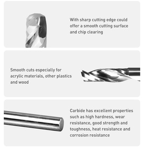 Duy nhất sáo endmill CNC <span class=keywords><strong>Router</strong></span> <span class=keywords><strong>bit</strong></span> 5 mét xoắn ốc lên cắt phay Cutter cho Acrylic tùy chỉnh OEM & ODM hỗ trợ - Product Image 6