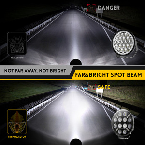 Nuova Luce da Lavoro LED 9 Pollici, Luce di Posizione DRL Bianca 120W IP68, Faro LED a Proiezione TIR per Camion e Fuoristrada 4x4 - Product Image 5