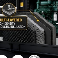 CE EPA 150 kVA 20kW 50kW Super Leiser Schallgedämmter Cummins Dieselgenerator 3-Phasen 400V 50/60Hz Industrieller Notstrom-Generatorsatz