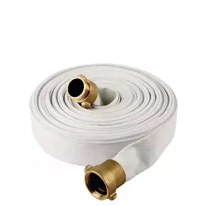 Fire Extinguisher Suppliers Canvas Fabric Water Pump Discharge Fire Hose Hoses 1 1.5 2 Inch Soft Flexible Colorful All Size