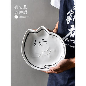 ชุดชามเซรามิคลายการ์ตูนแมวน่ารักและปลา สำหรับใส่สลัด ผลไม้ ผัก เหมาะสำหรับเป็นของขวัญ - Product Image 4