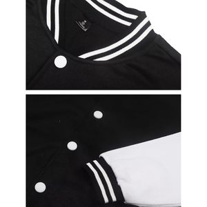 Babyhealthy <b>Women</b> <b>Varsity</b> <b>Jacket</b> Baseball <b>Bomber</b> Slim Fit Button Down Windproof Sweatshirt - Product Image 5