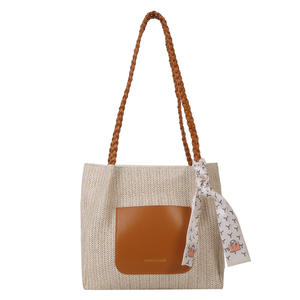 Summer 2026 Bestseller Straw Woven <b>Bags</b> for Women, <b>Sweet</b> Woven Large Capacity Tote Shoulder <b>Bag</b>, Fresh and Simple Handbag - Product Image 6