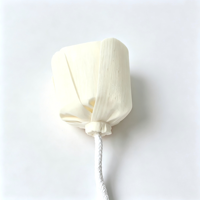 Fleur de rose en bois de Sola de 6 cm avec corde en coton, aromathérapie parfumée, décoration artisanale pour la maison, salon, mariage, Nouvel An chinois