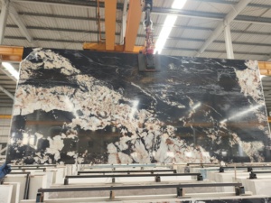 <span class=keywords><strong>Piastrelle</strong></span> in Pietra Sinterizzata Nera di Grande Formato 2700*1200*9mm a Prezzo di Fabbrica, Lastre Stampate per Decorazione di Pareti e Pavimenti - Product Image 1