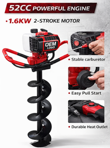 Taladro de Tierra a Gasolina de Alta Calidad <span class=keywords><strong>para</strong></span> Jardín, Perforación de Agujeros, Rompehielos <span class=keywords><strong>para</strong></span> Pesca en Agua, Tres Brocas, 1 Año de Garantía - Product Image 3