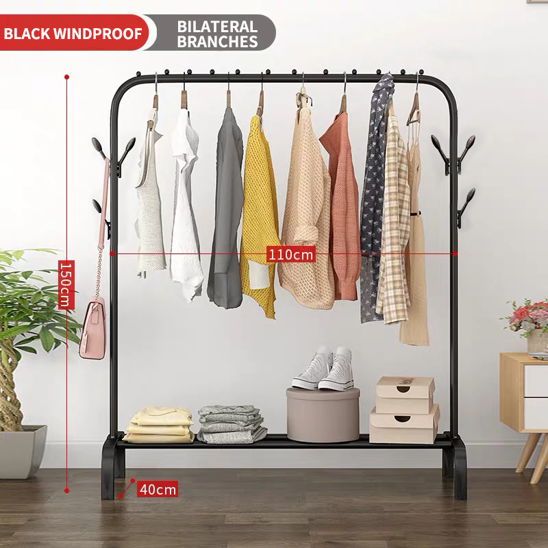 Ramo di albero bilaterale antivento nero