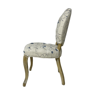 Chaise française dossier <span class=keywords><strong>rond</strong></span> pull <span class=keywords><strong>point</strong></span> chaise de salle à manger rétro chambre maison ethnique vent tabouret fauteuil en tissu de bois massif - Product Image 4