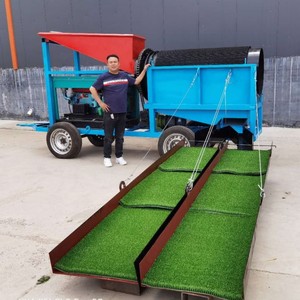 高回收移动式金滚石加工厂冲积金宝石采矿机 - Product Image 2