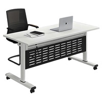 Table de conférence pliante moderne avec plateau en MDF, bureau de formation peu encombrant pour salle de réunion, Uetco