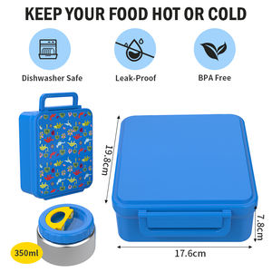 Lonchera Térmica Aohae Personalizada Rosa, Hermética, para Niños, para la Escuela, Viajes, Bento para Bebés - Product Image 5